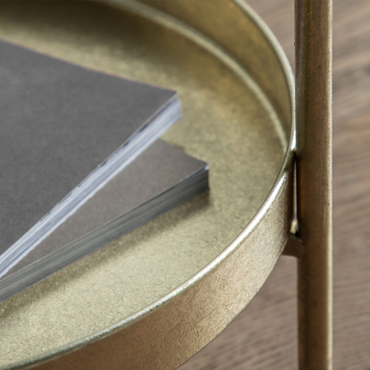 Gallery Direct Sennen Side Table Gold 400x400x720mm