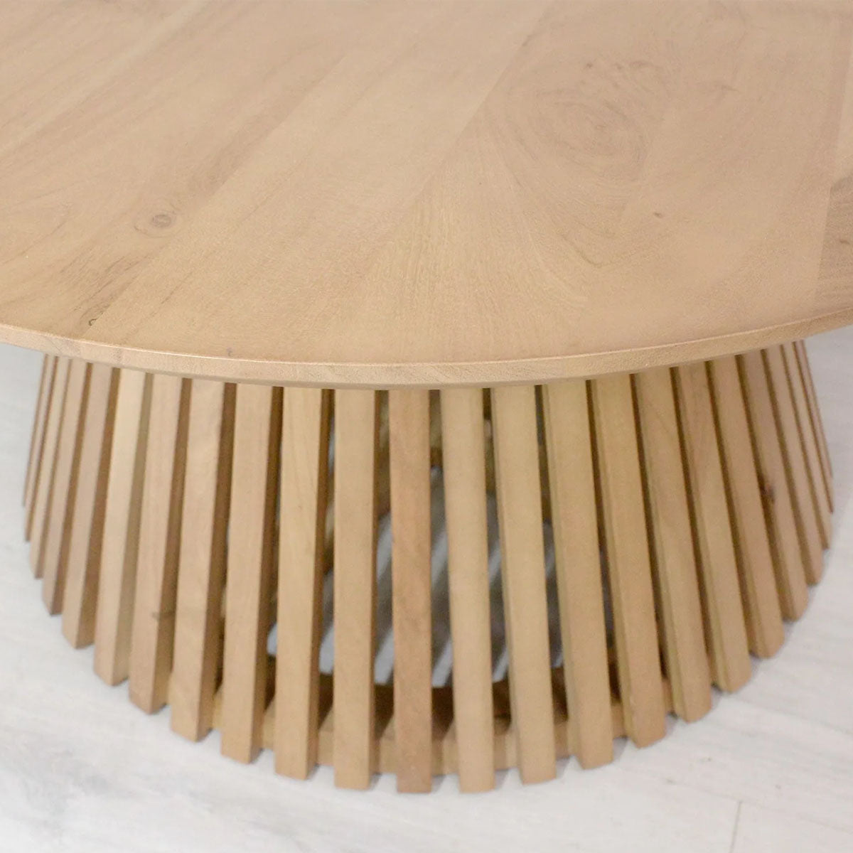 Gallery Direct Brookland Slatted Coffee Table 800x800x400mm