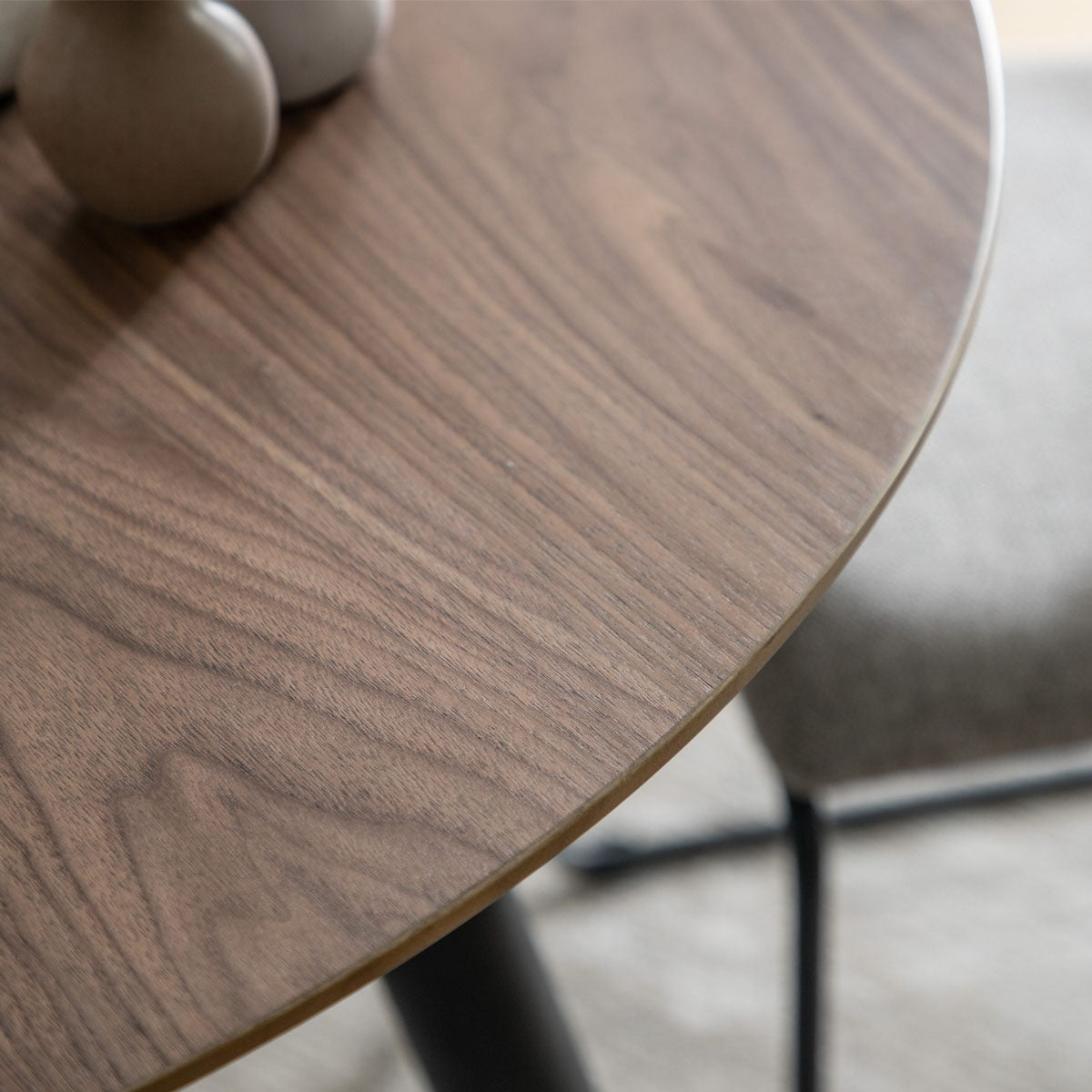 Gallery Direct Astley Round Dining Table Walnut 900x900x750mm