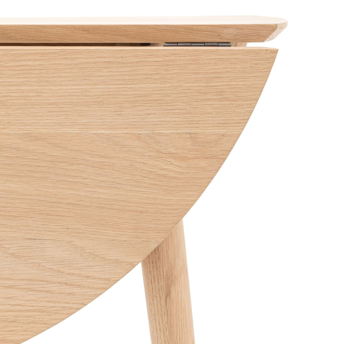 Gallery Direct Hatfield Flding Dning Tble Natural 1000x1000x750mm