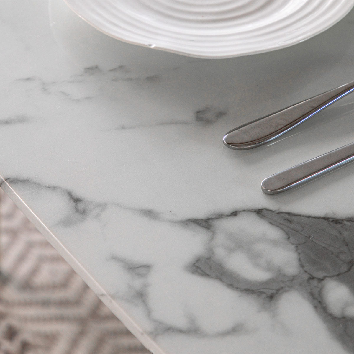 Gallery Direct Evans Dining Table White Effect 1600x900x750mm