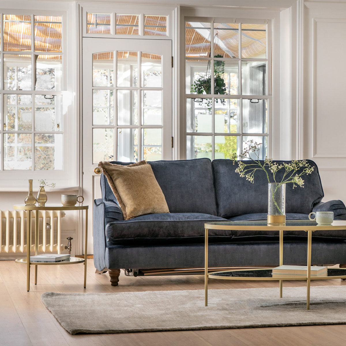 Gallery Direct Hudson Side Table Champagne 500x500x600mm