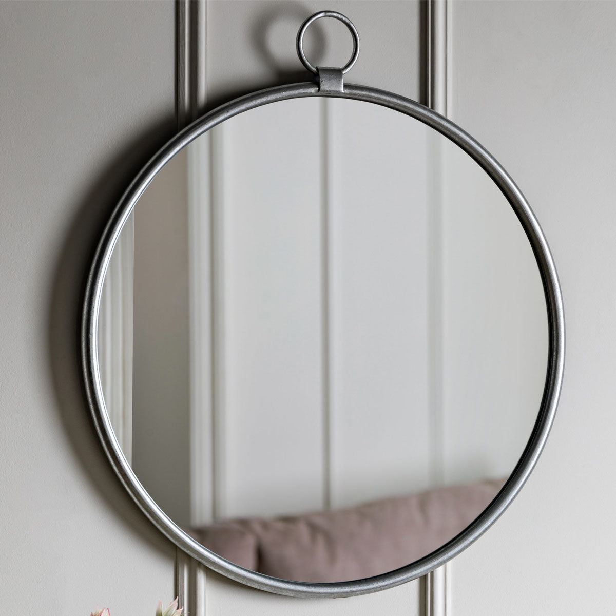 Gallery Direct Bayswater Silver Round Mirror 610x700mm