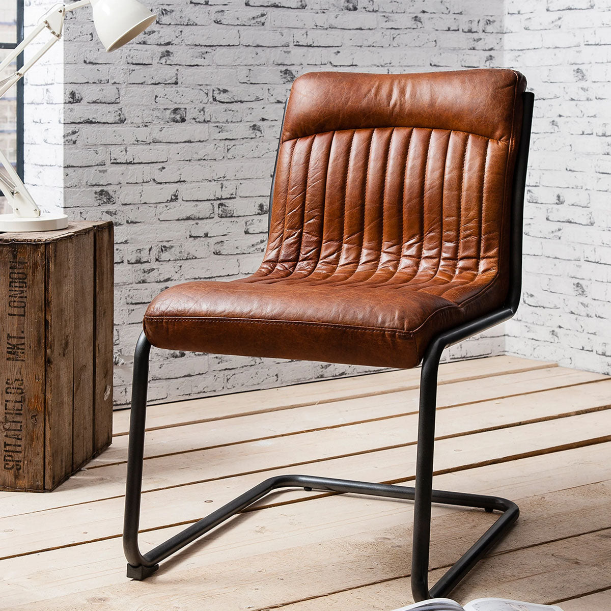 Gallery Direct Capri Leather Chair Brown 520x660x880mm