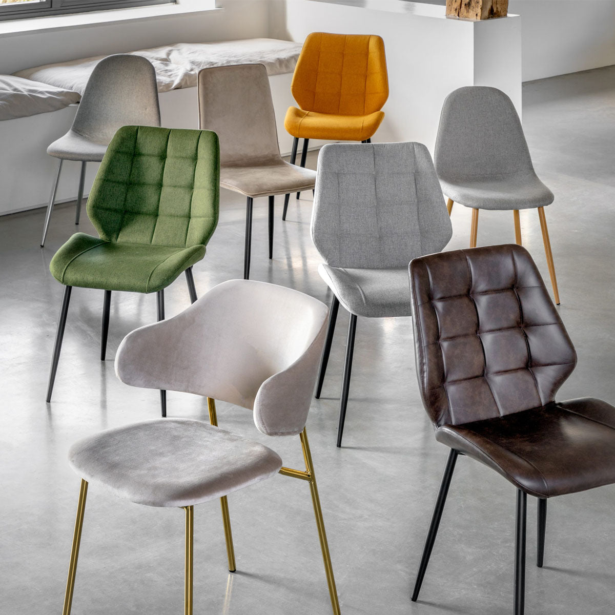 Gallery Direct Millican Dining Chair Oak / Light Grey (2pk)