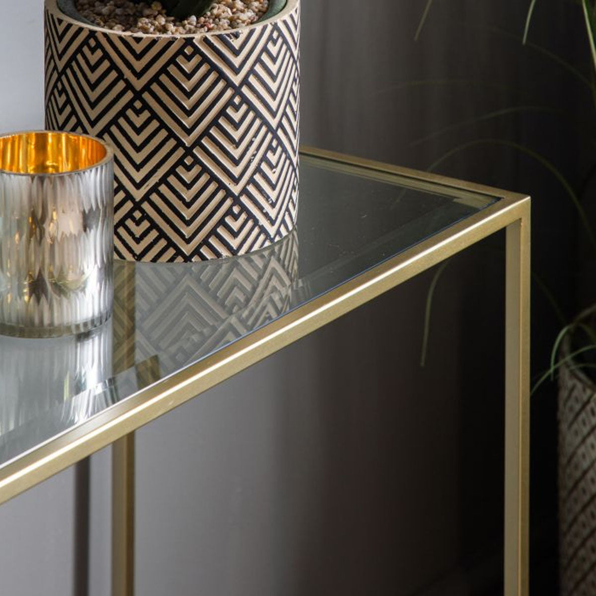 Gallery Direct Rothbury Console Table Champagne 1100x350x760mm