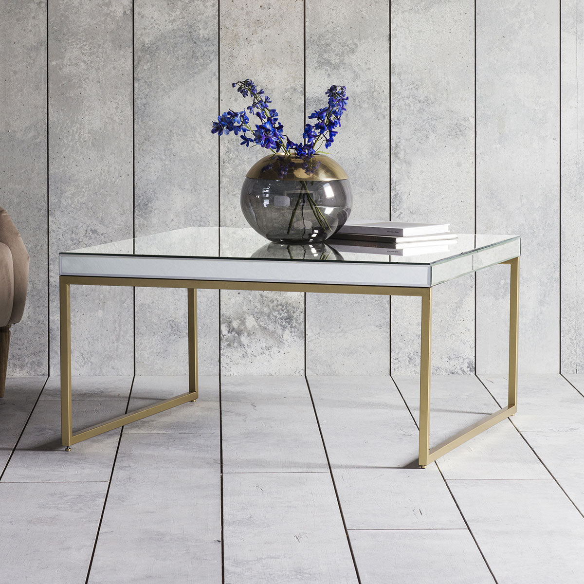 Gallery Direct Pippard Coffee Table Champagne 900x900x460mm