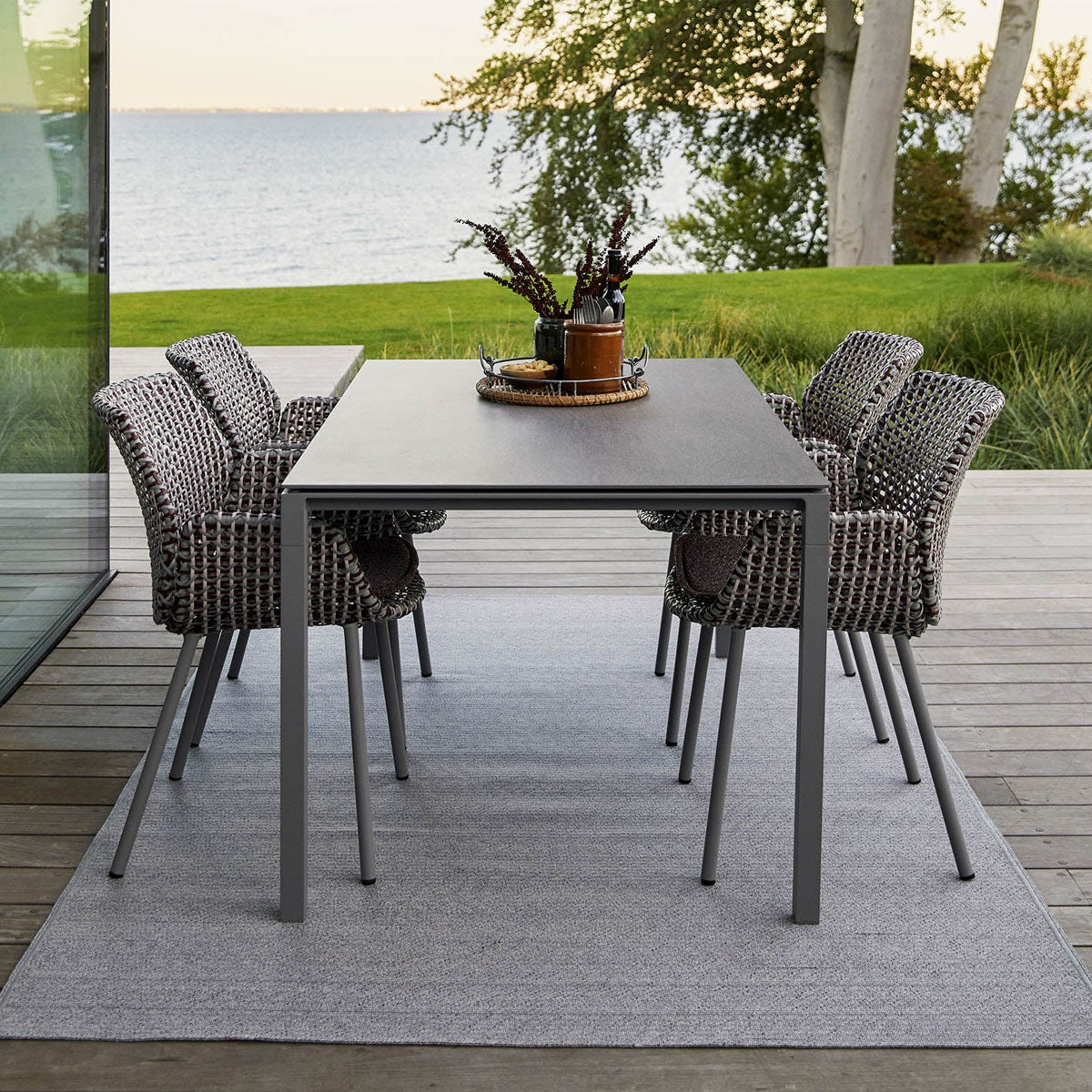 Cane-line Pure dining table, 150x90 cm