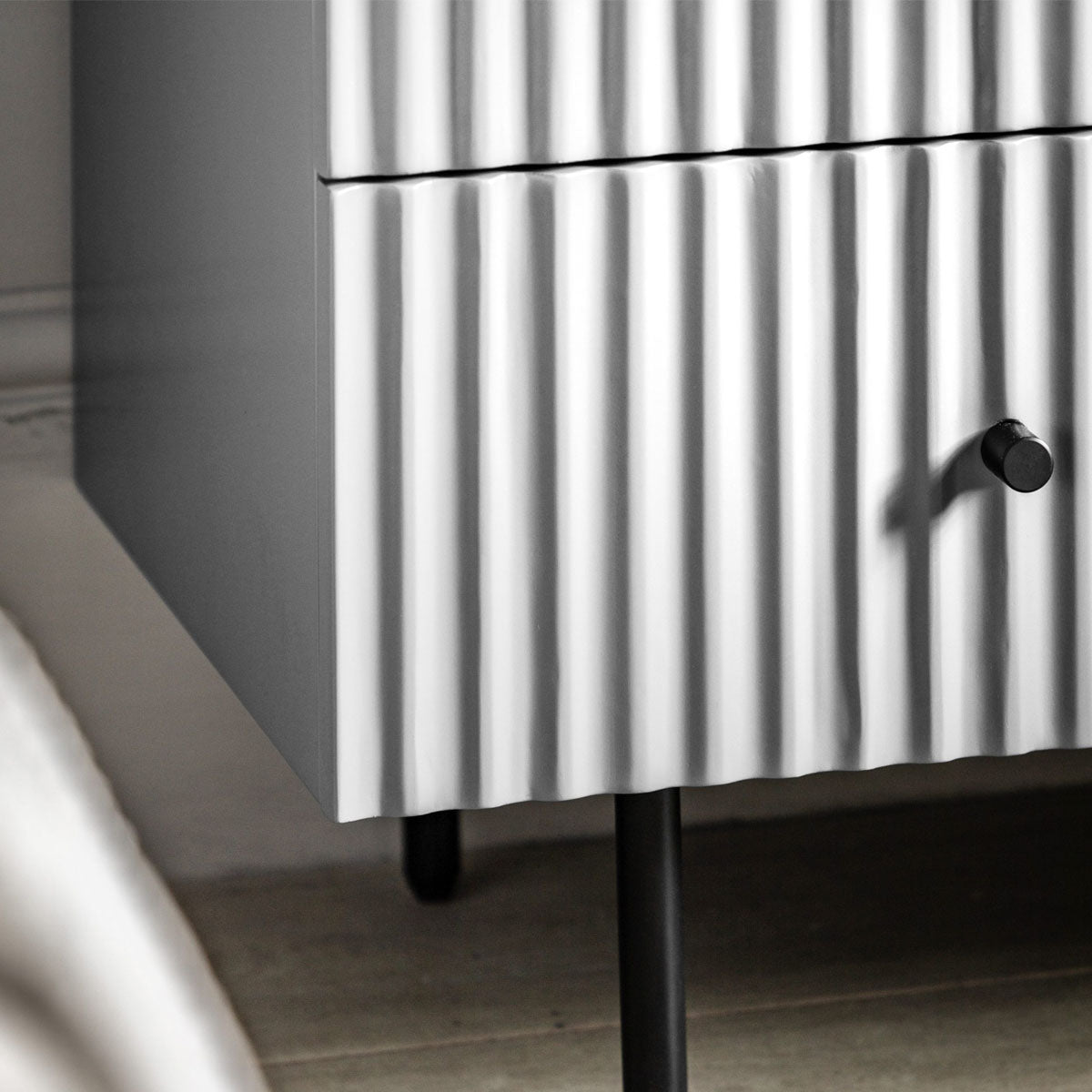 Gallery Direct Buckhurst 3 Drawer Chest White 400x900x750mm