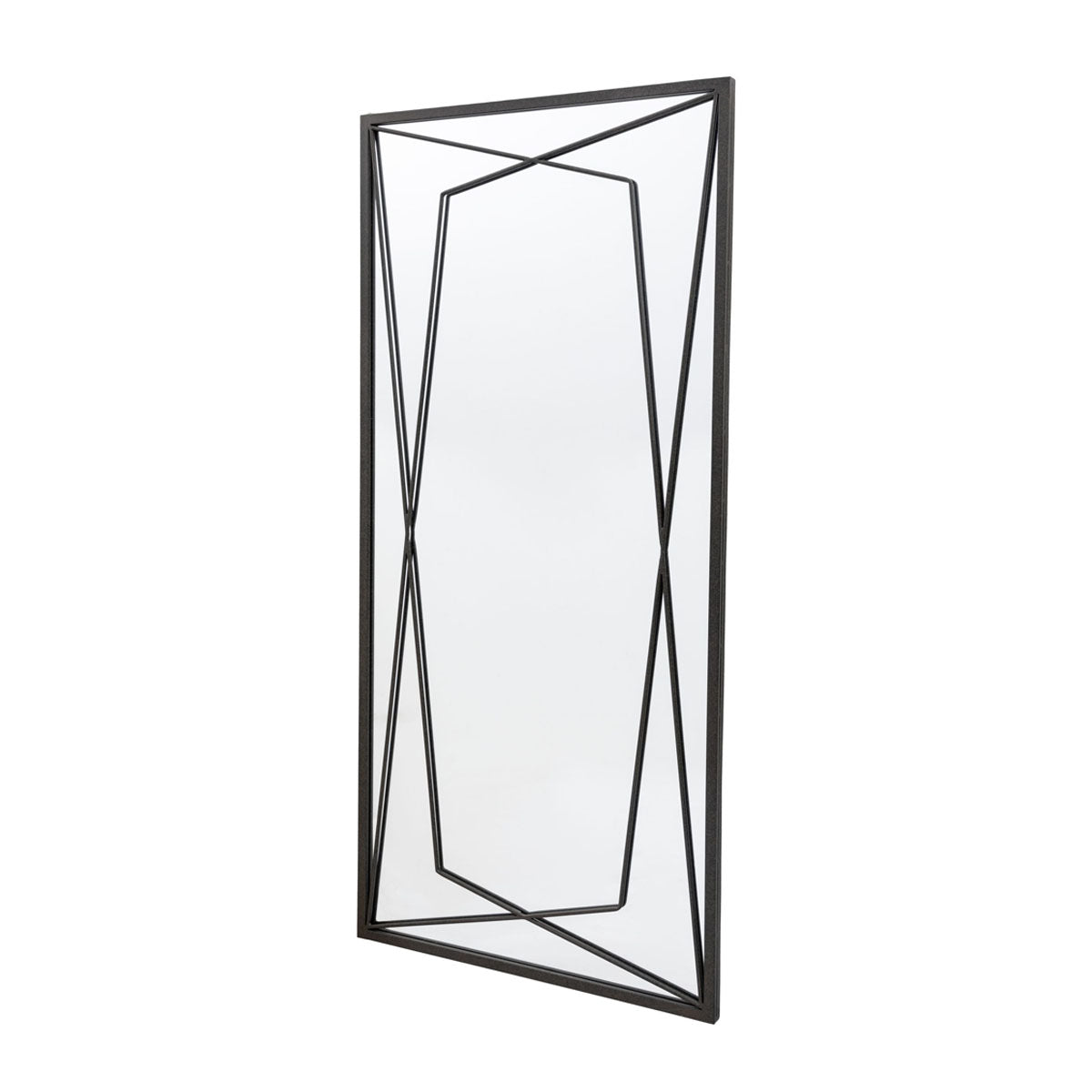 Gallery Direct Wainscott Leaner Mirror Black 1600x25x750mm