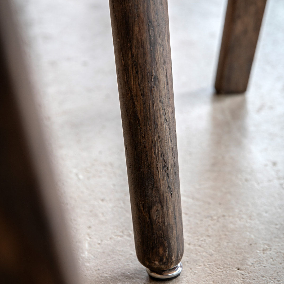 Gallery Direct Hatfield Round Dining Table Smoked 1100x1100x750mm