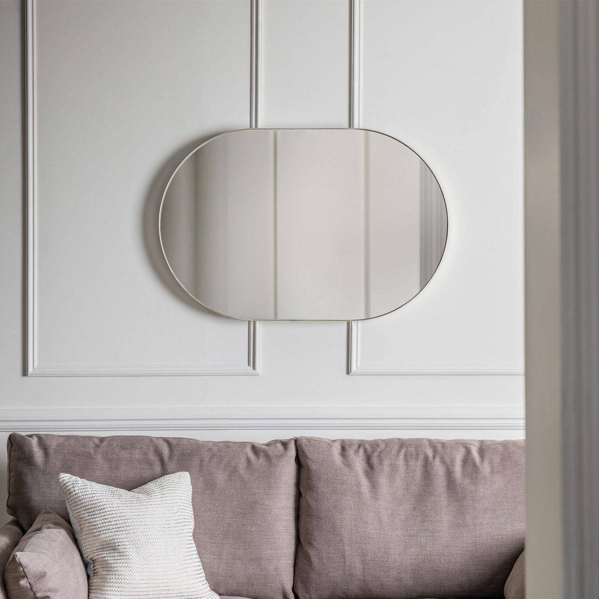 Gallery Direct Hurston Elipse Mirror Champagne 600x30x900mm