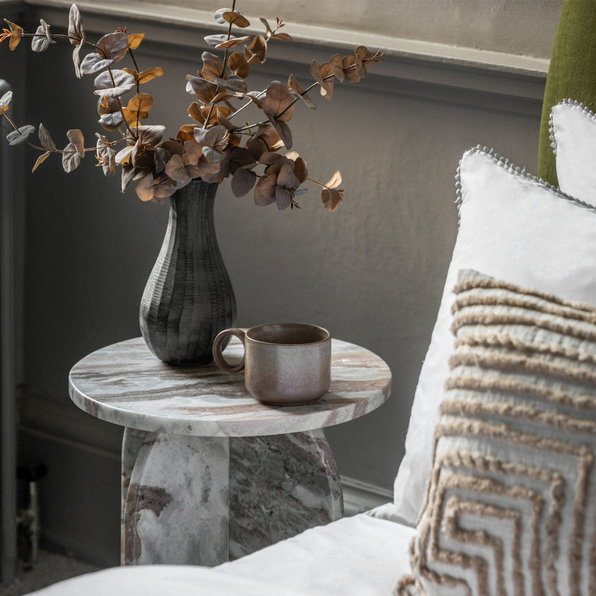 Gallery Direct Amalfi Side Table Natural 400x400x500mm