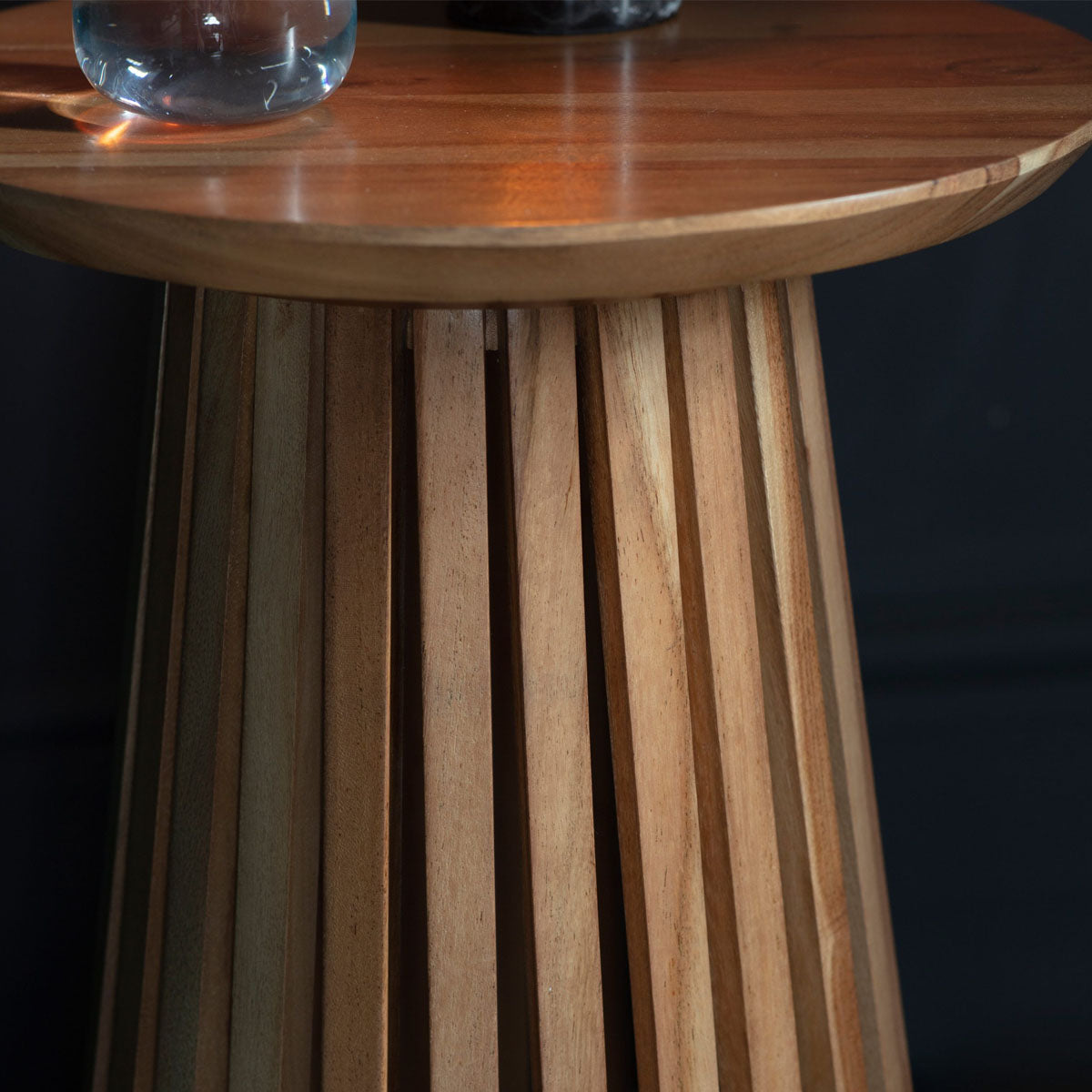 Gallery Direct Brookland Slatted Side Table 400x400x600mm