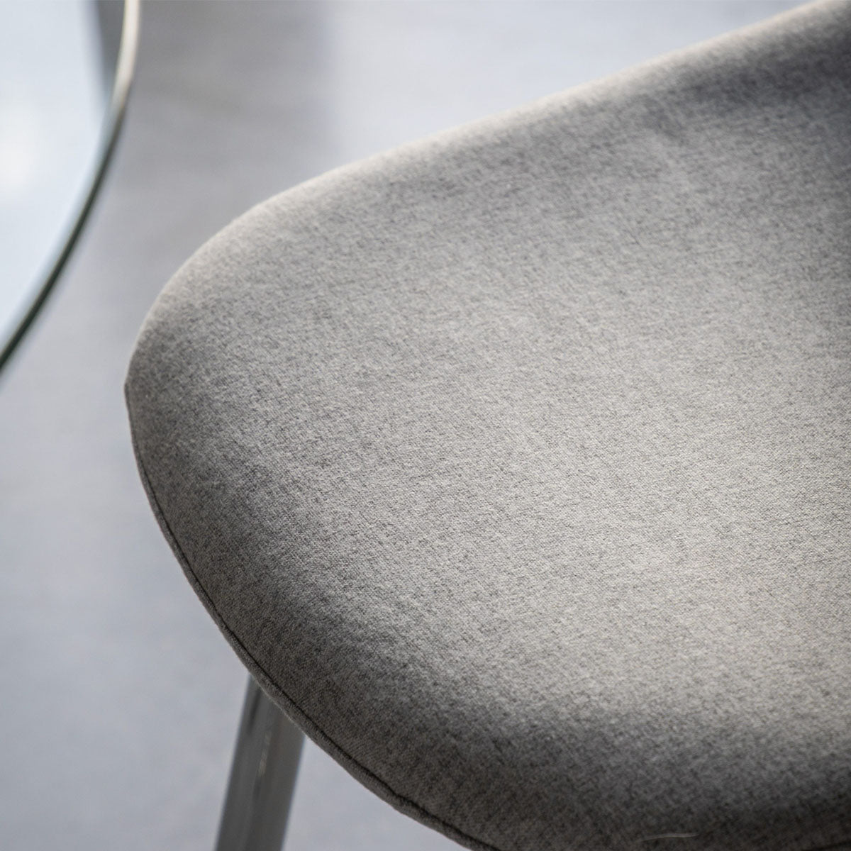 Gallery Direct Millican Dining Chair Chrome / Light Grey (2pk)
