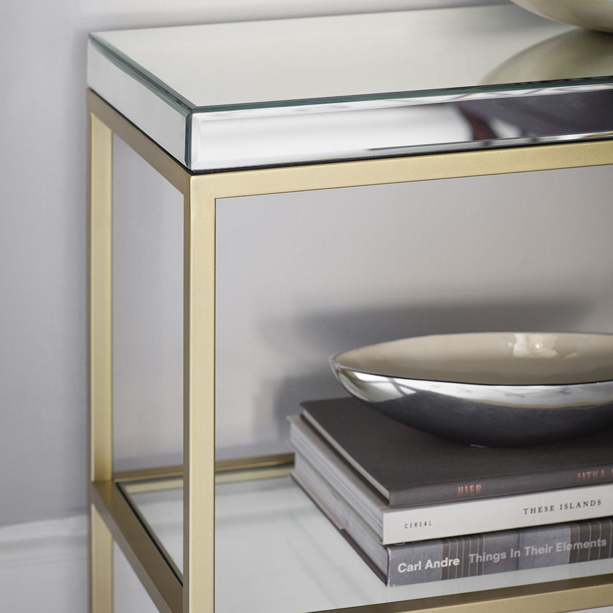 Gallery Direct Pippard Console Table Champagne 1200x360x820mm