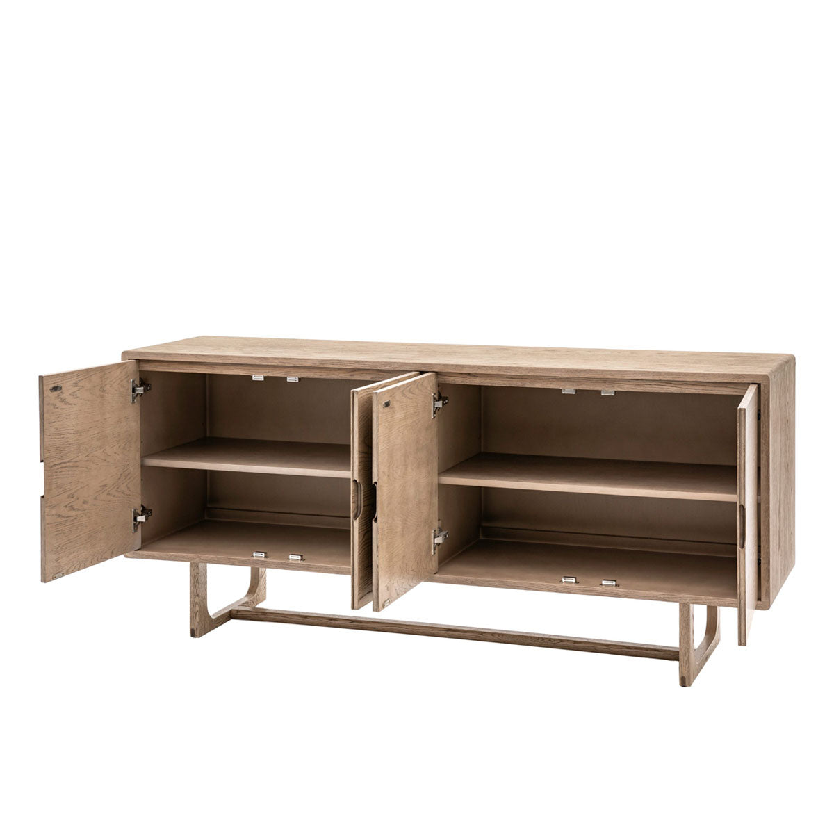 Gallery Direct Craft 4 Door Sideboard Smoked 1700x450x750mm