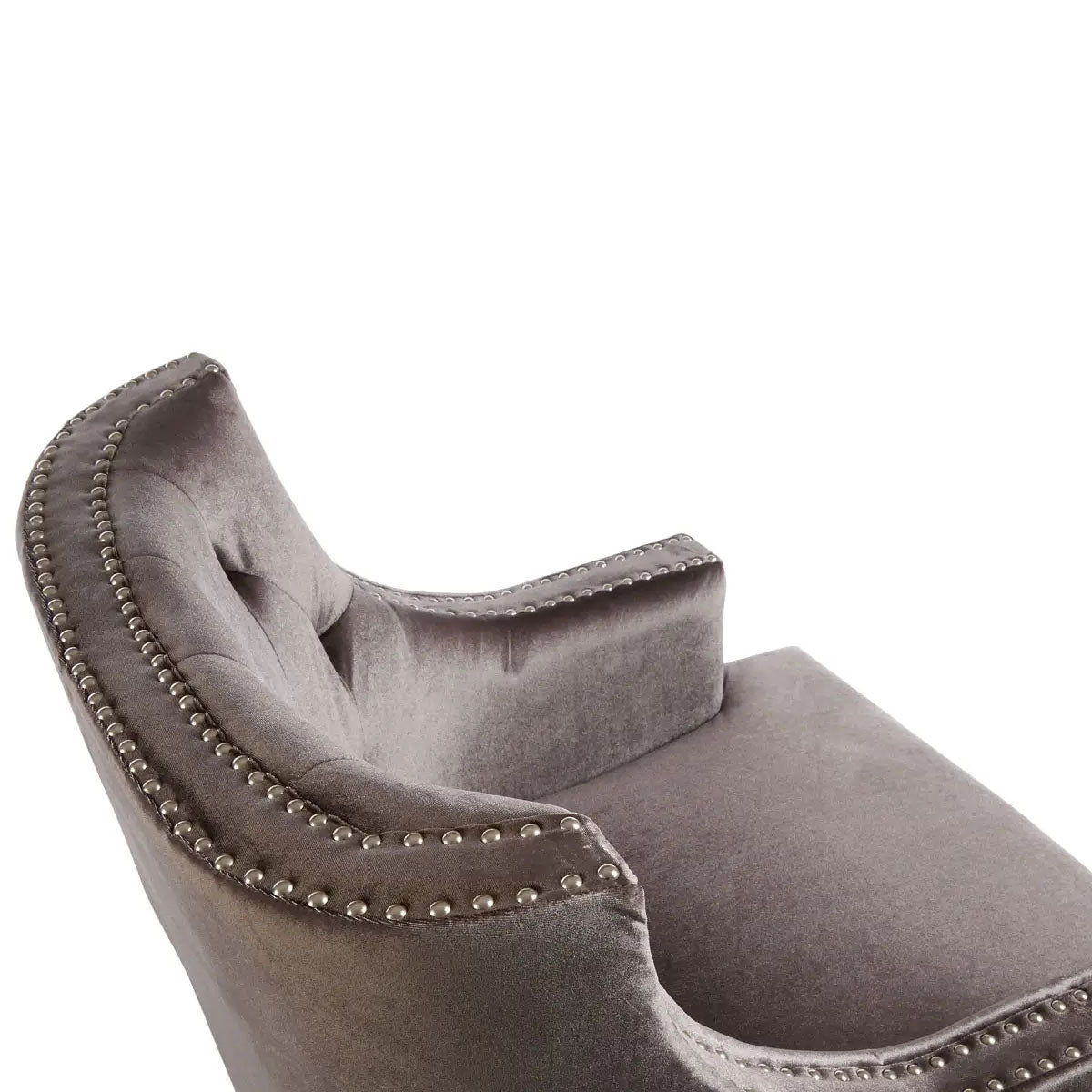 Beaumonde Home Darlington Grey Velvet Chair