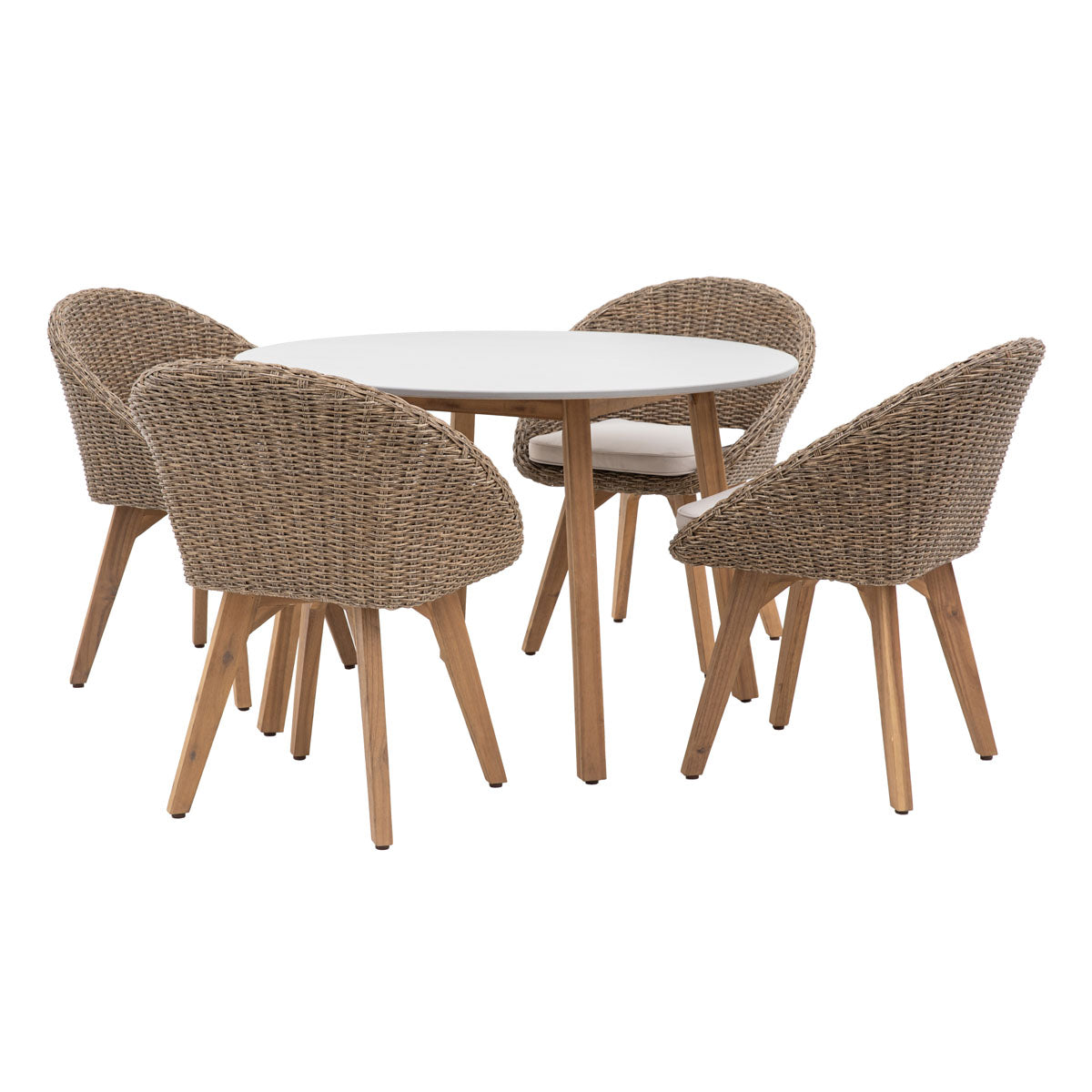 Gallery Direct Avena 4 Seater Round Dining Set
