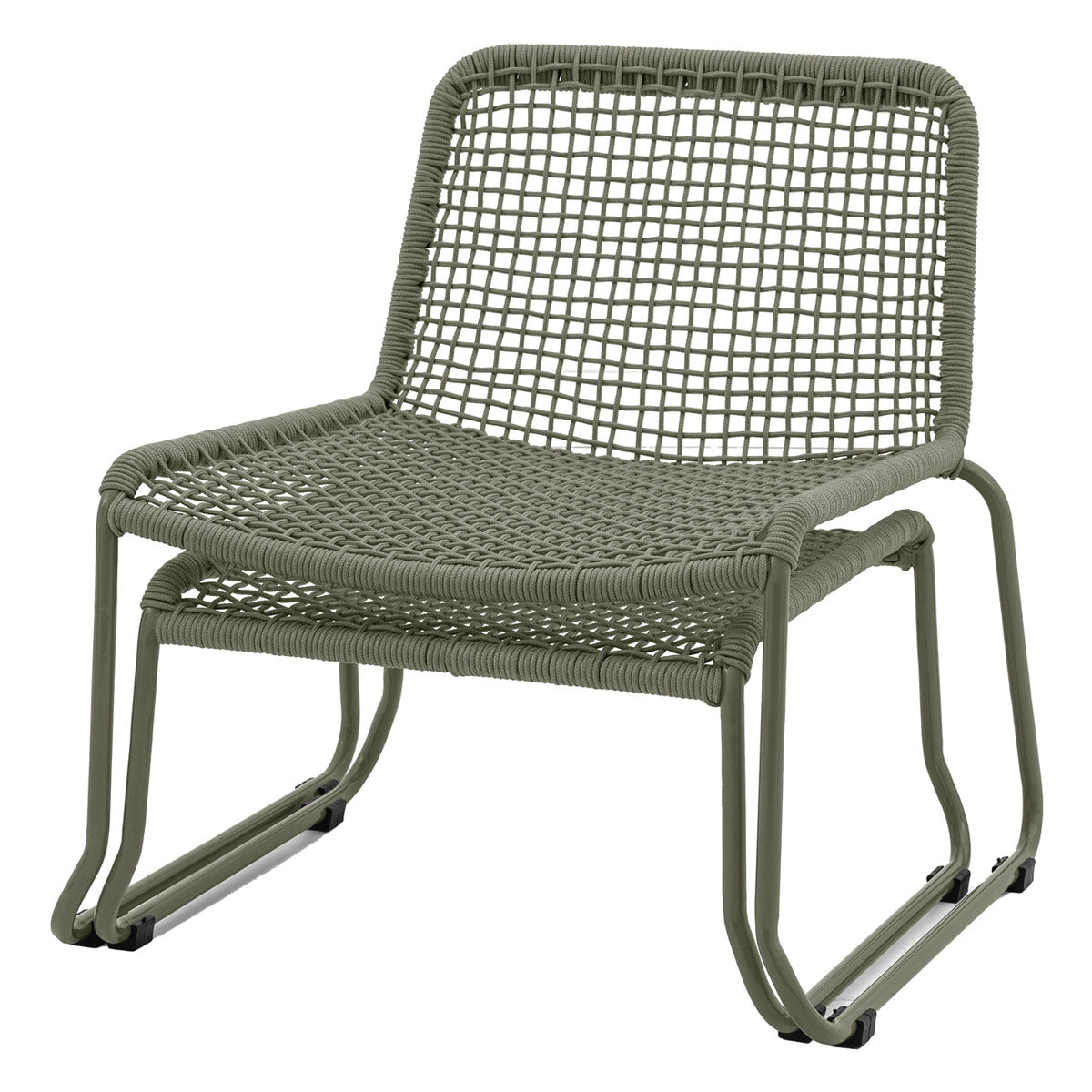 Gallery Direct Sassano Lounge Chair with Footstool Green