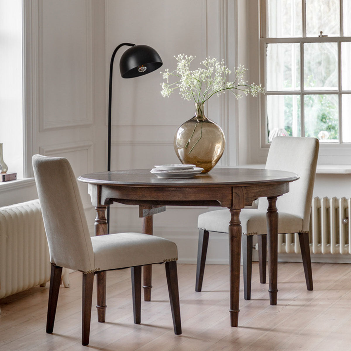 Gallery Direct Madison Chair Cement Linen (2pk)