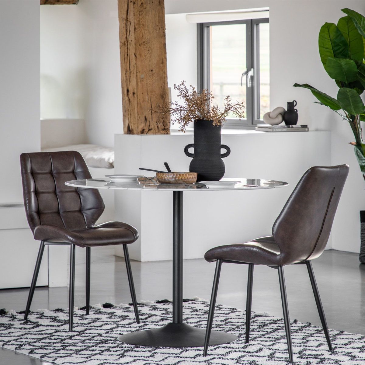 Gallery Direct Manford Dining Chair Brown (2pk)