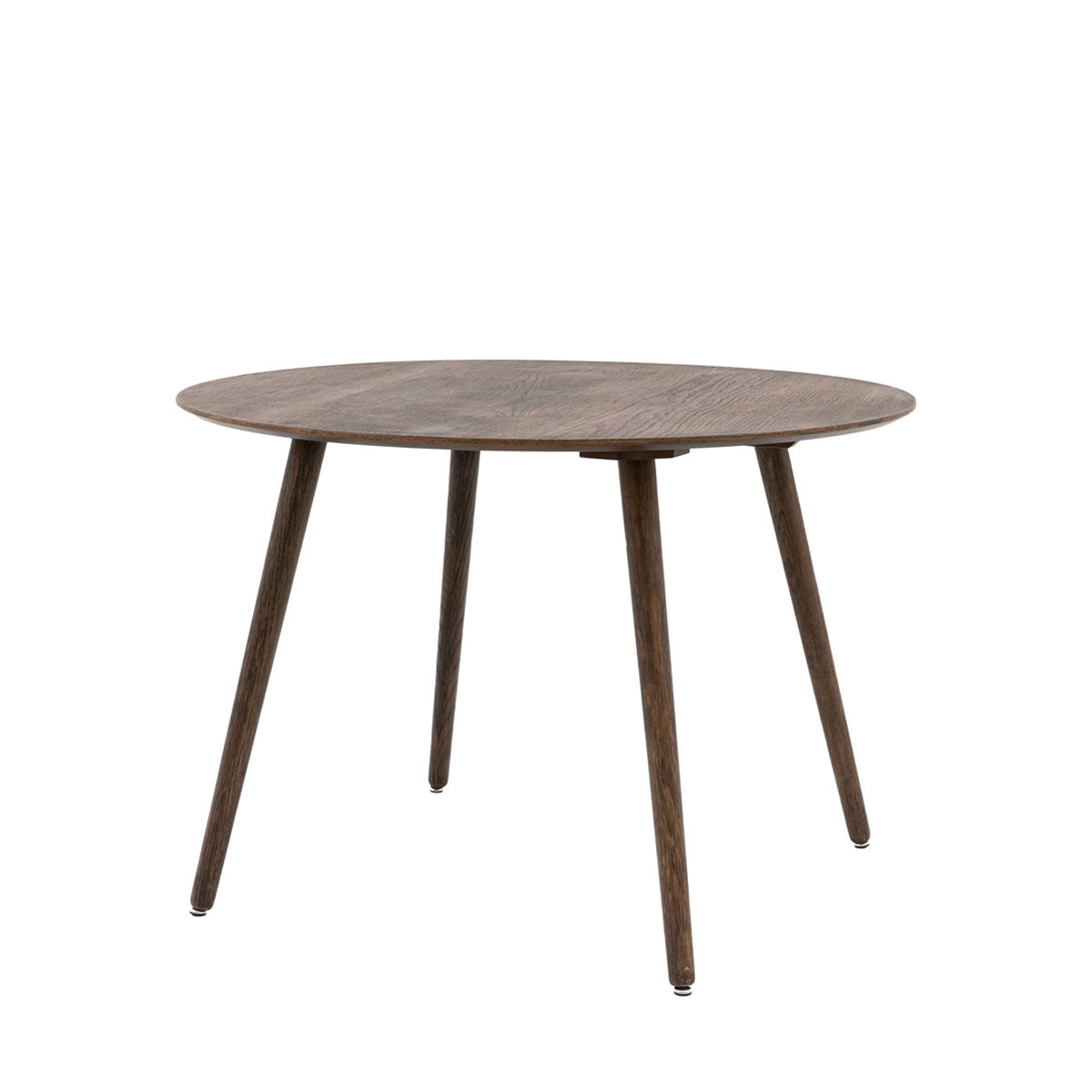 Gallery Direct Hatfield Round Dining Table Smoked 1100x1100x750mm
