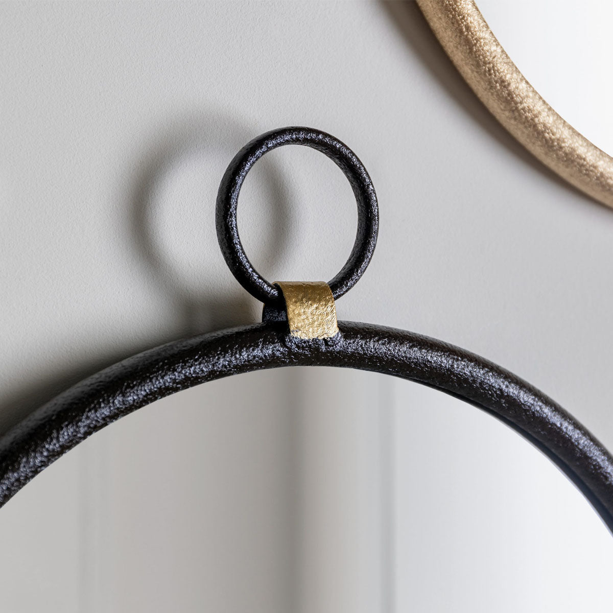 Gallery Direct Bayswater Black Round Mirror 400x20x470mm