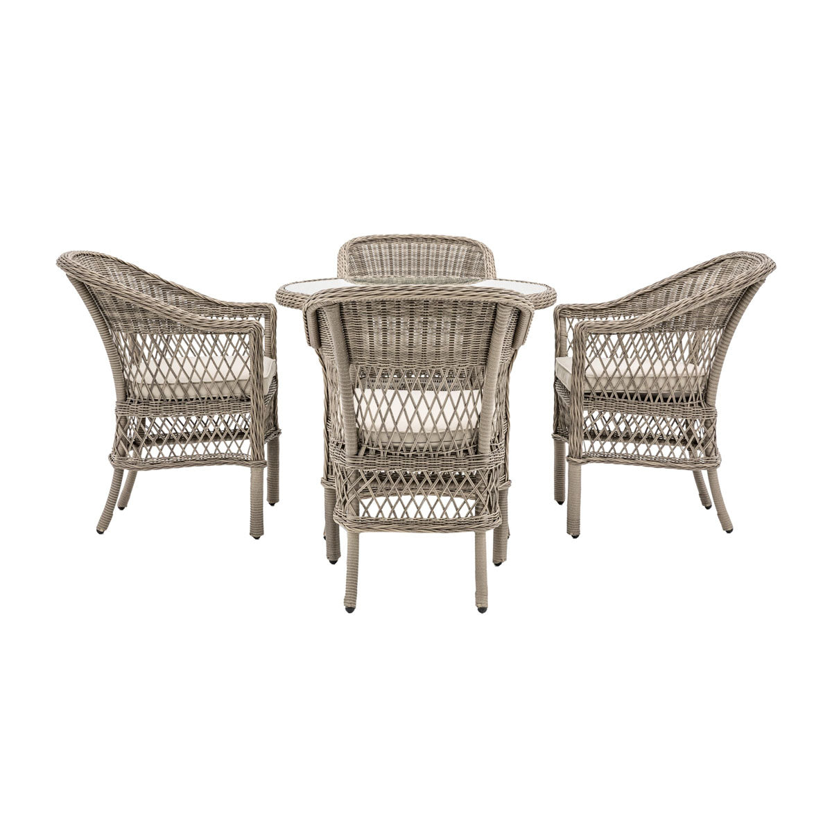 Gallery Direct Menton 4 Seater Round Dining Set