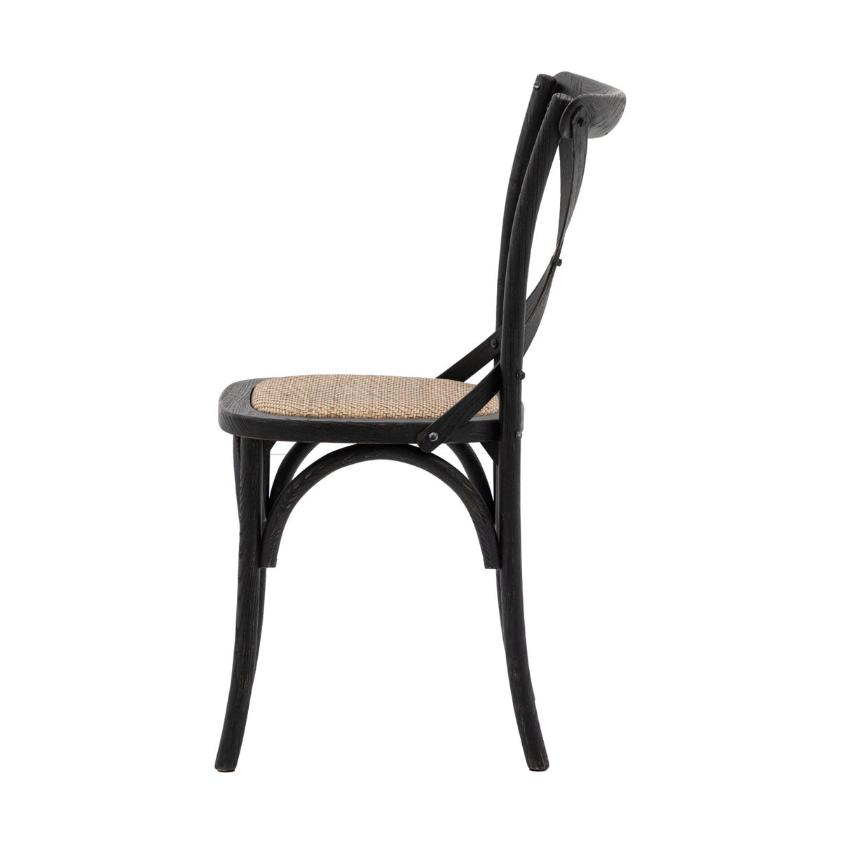 Gallery Direct Cafe Chair Black/Rattan (2pk)