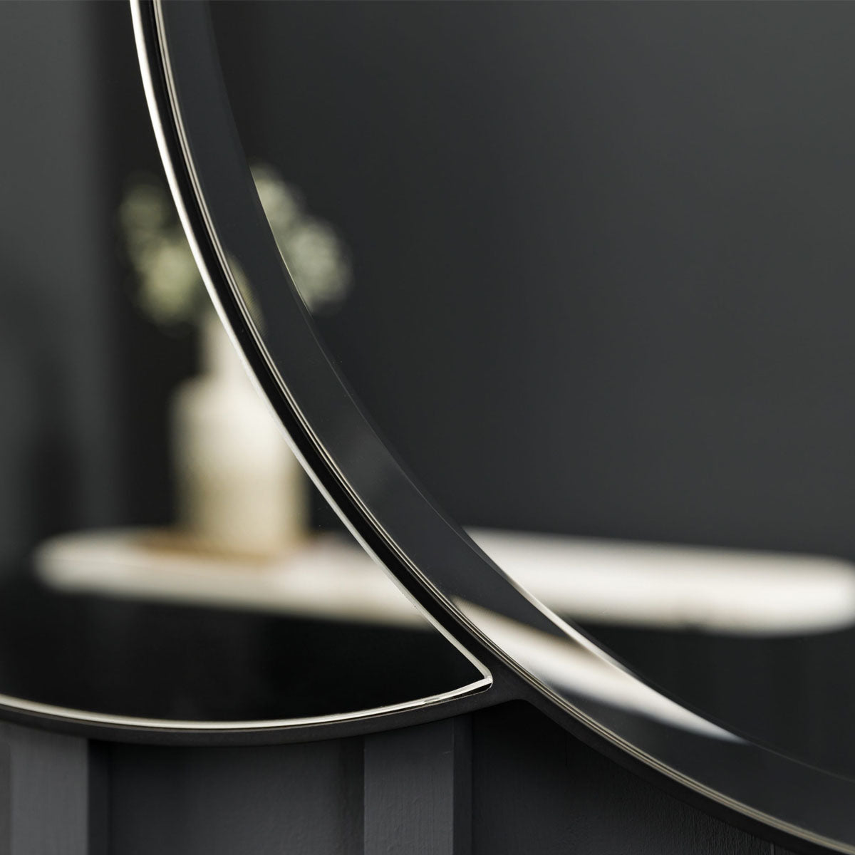 Gallery Direct Ostia Mirror Black 1112x15x900mm