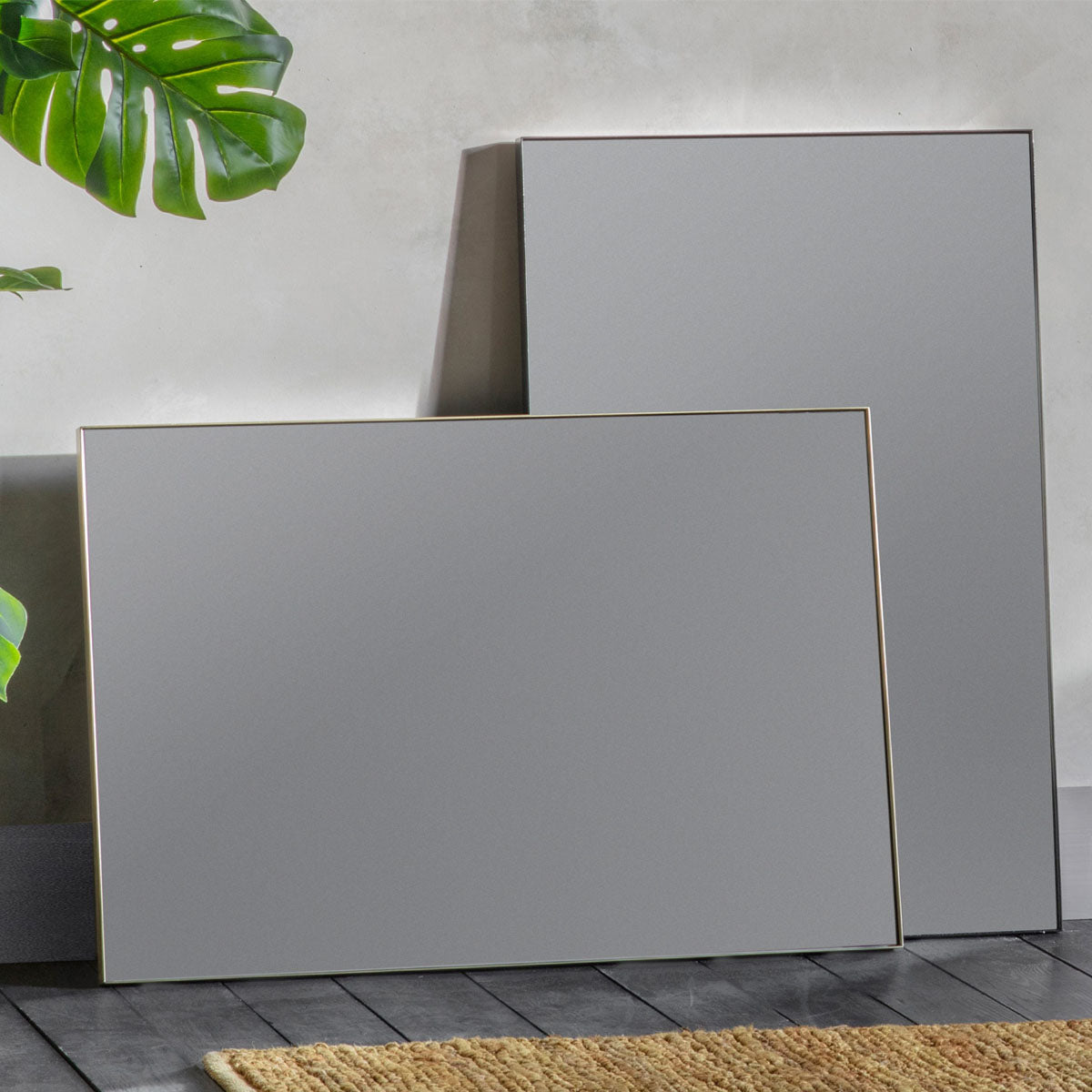 Gallery Direct Hurston Mirror Champagne 600x30x900mm
