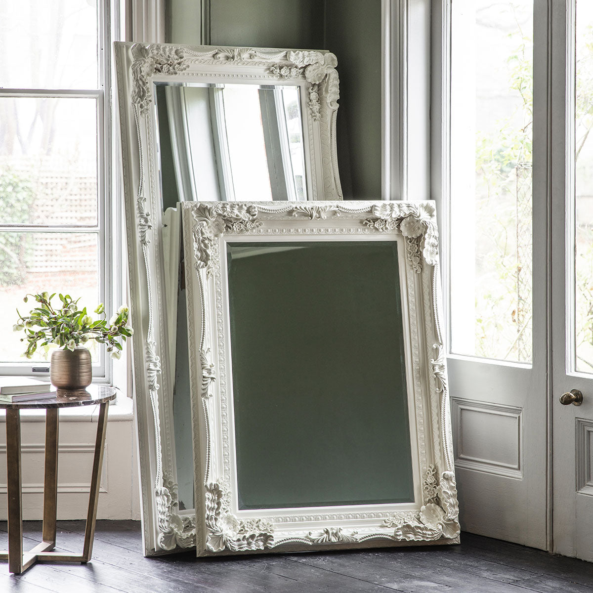 Gallery Direct Carved Louis Mirror Cream 1190x890mm