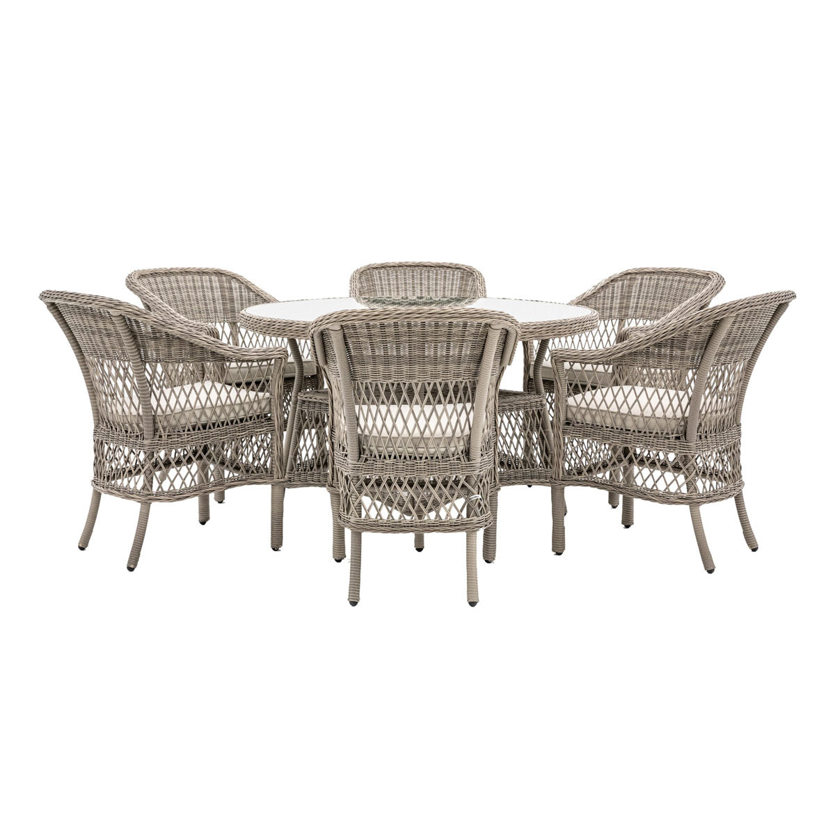 Gallery Direct Menton 6 Seater Round Dining Set