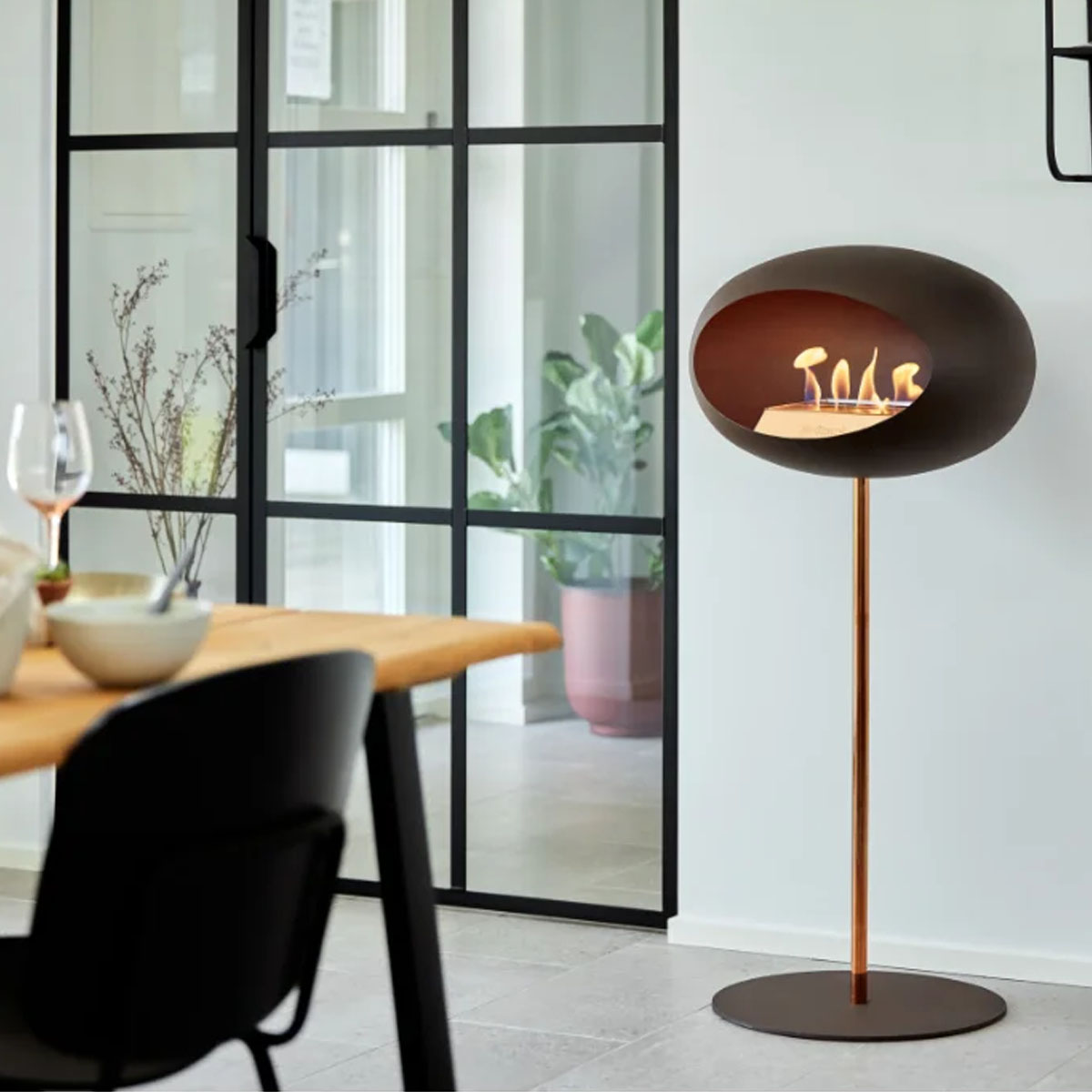 Le Feu Ground Steel High - Mocca - 25mm Pole Width