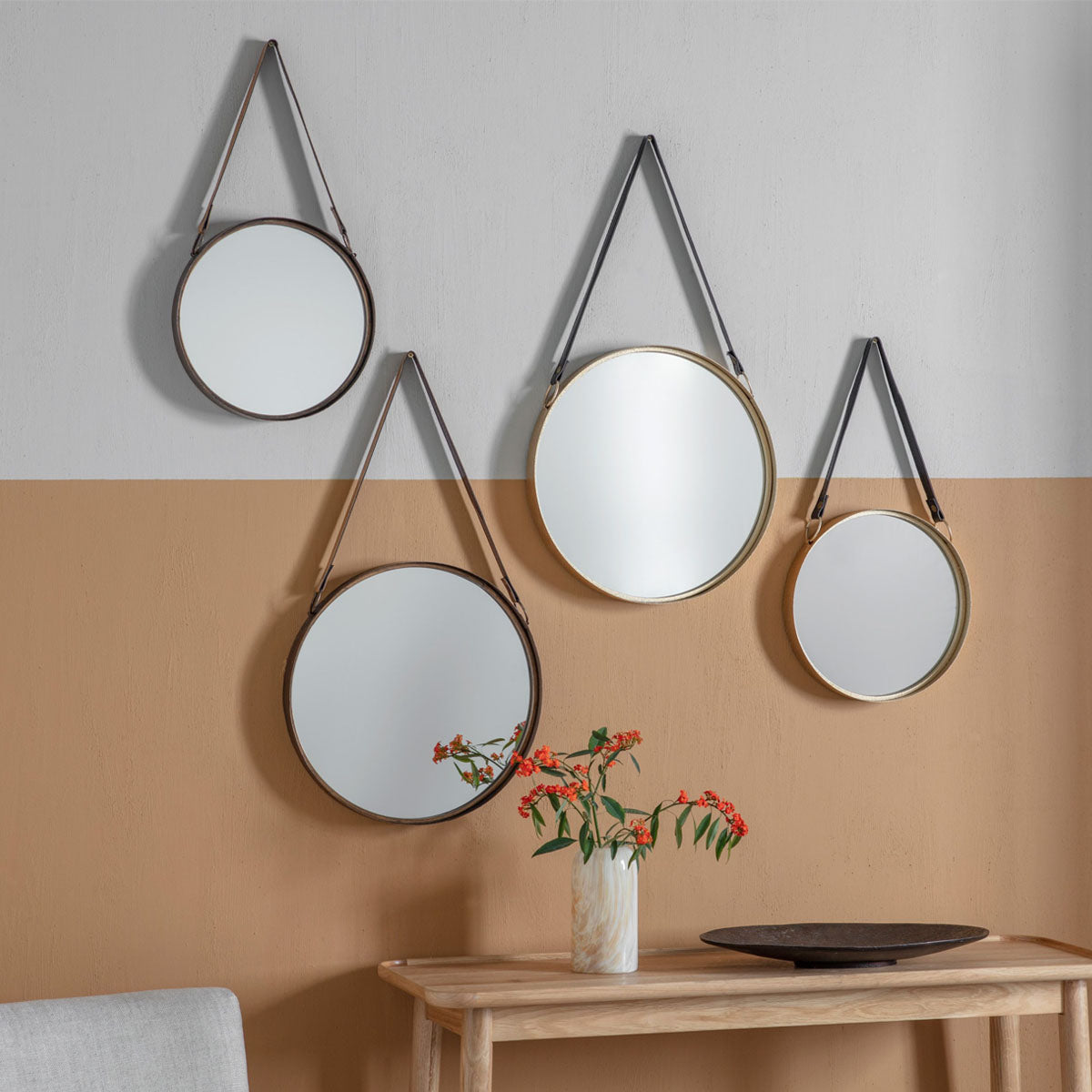 Gallery Direct Marston Mirrors Bronze (Set of 2) 400 & 300mm