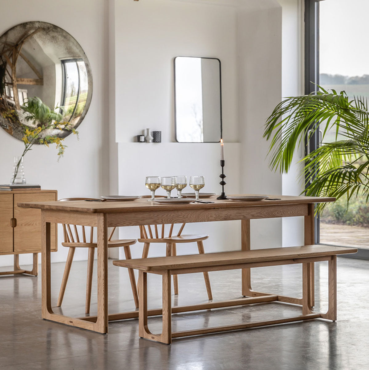 Gallery Direct Craft Ext Dining Table Natural 2000/2500x950x750mm