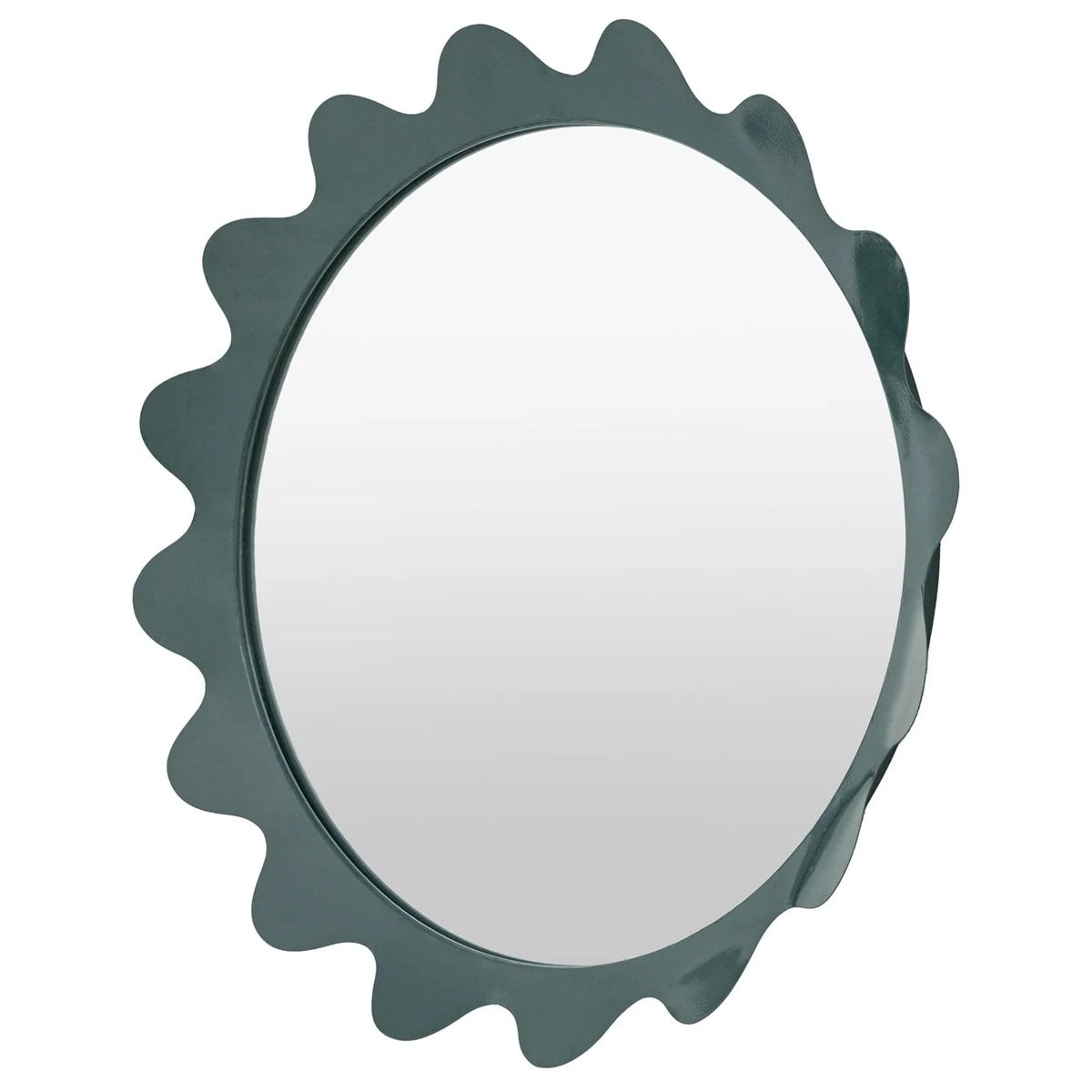 Gallery Direct Shoreditch Round Mirror Teal 600mm