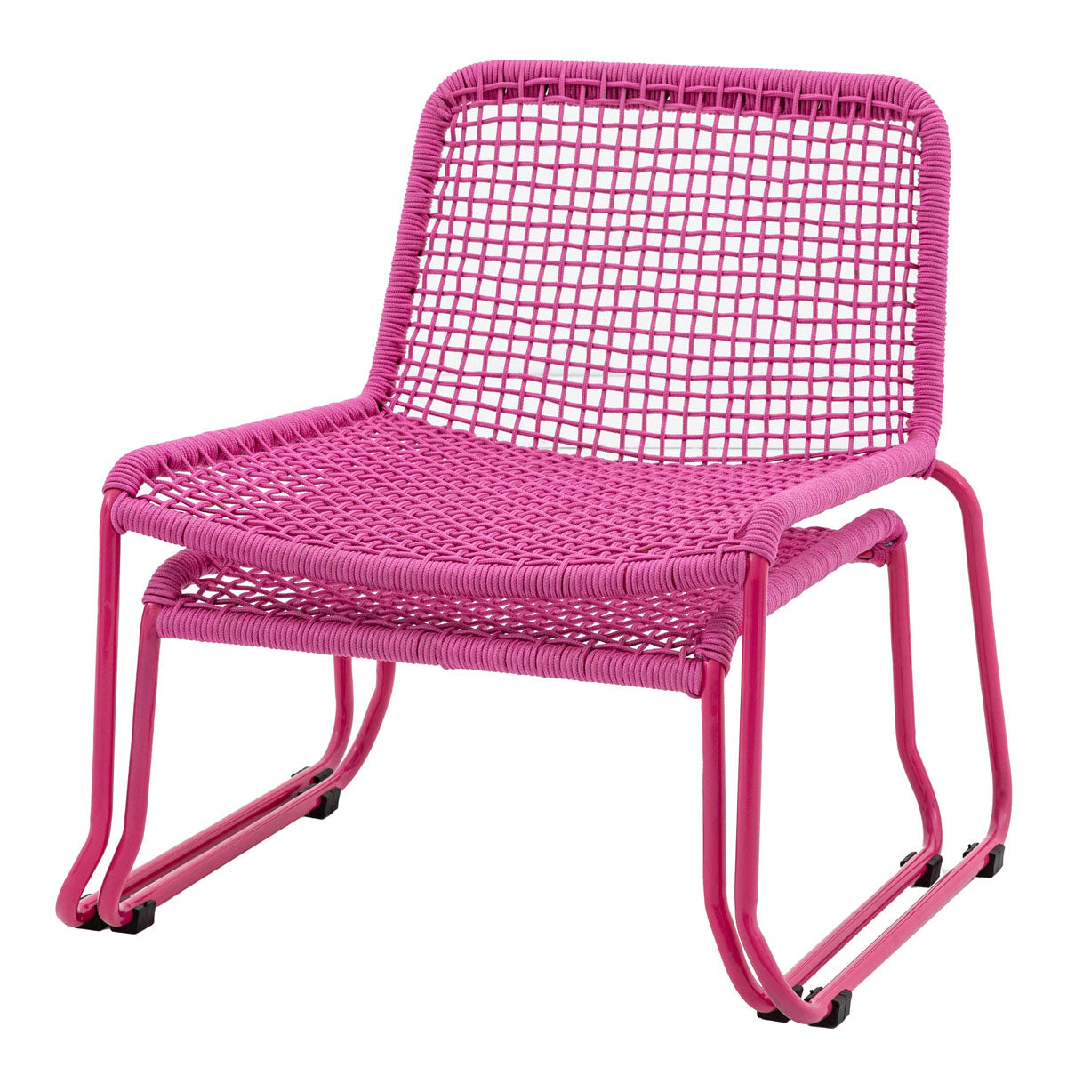 Gallery Direct Sassano Lounge Chair with Footstool Pink