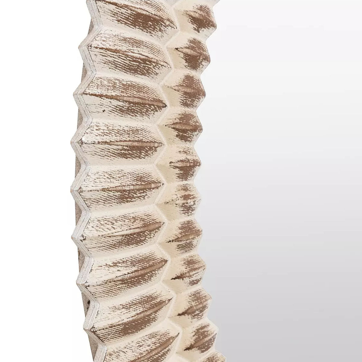 Gallery Direct Pimlico Round Mirror White Wash 900mm