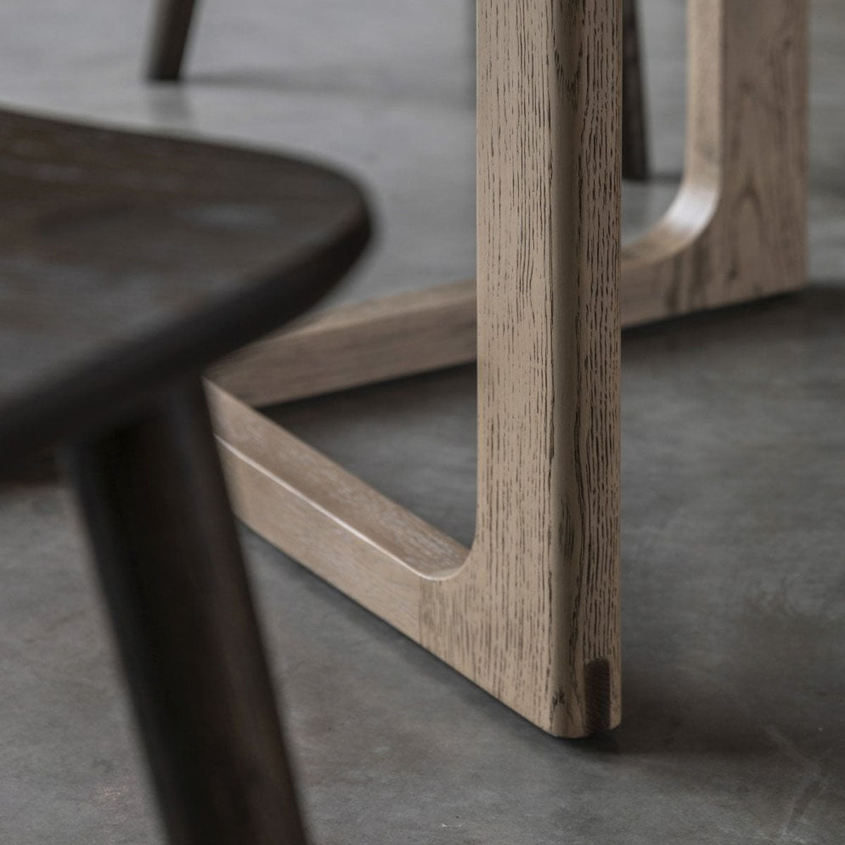 Gallery Direct Craft Round Dining Table Smoked 1100x1100x750mm