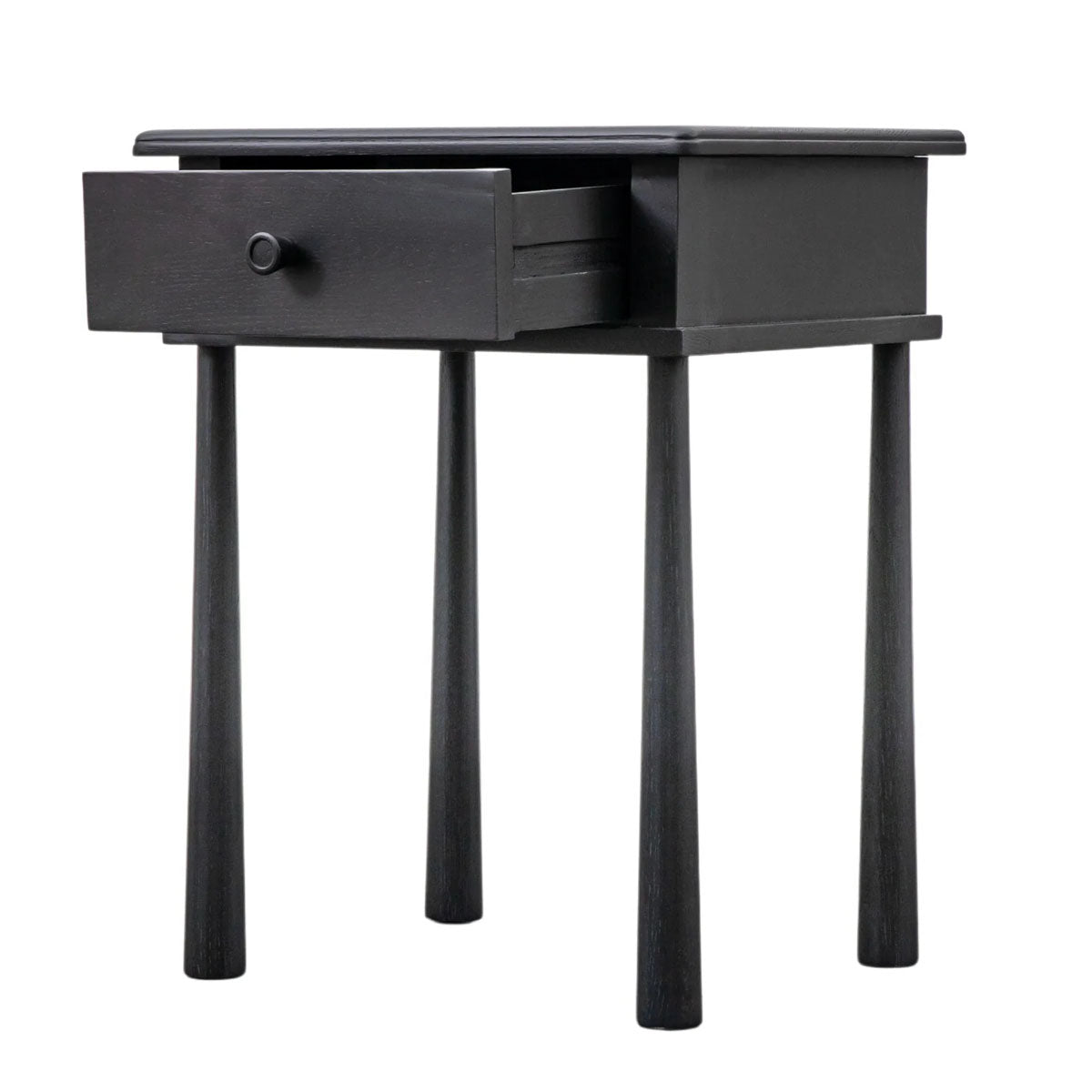 Gallery Direct Wycombe 1 Drawer Bedside Black 500x400x635mm