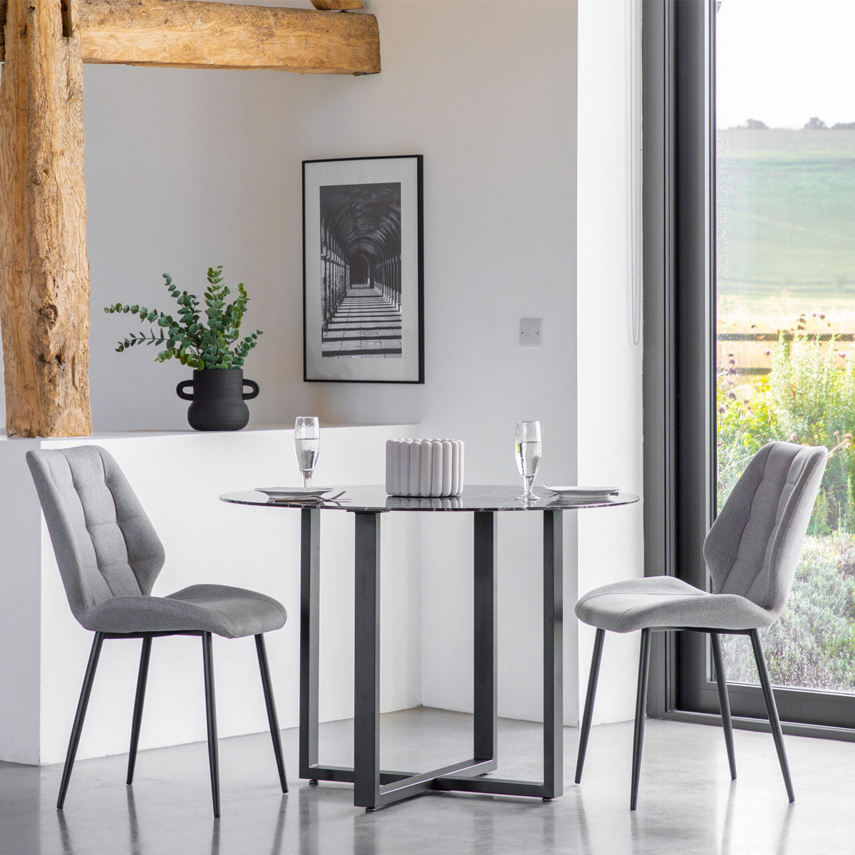 Gallery Direct Manford Dining Chair Light Grey (2pk)