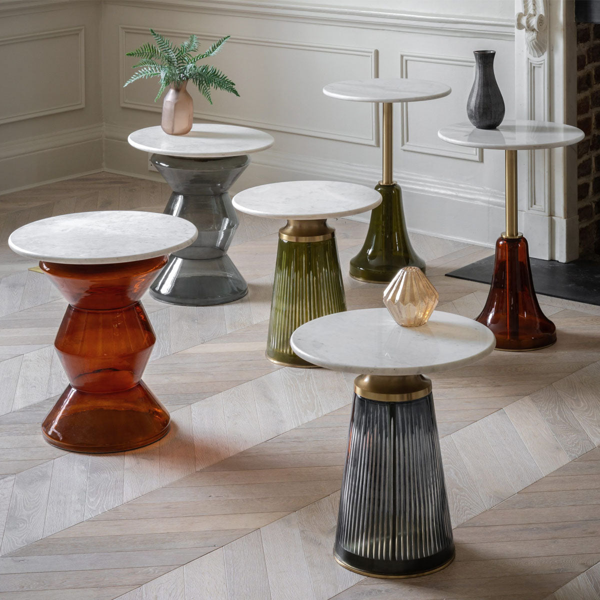 Gallery Direct Bilbao Side Table Orange 460x460x640mm