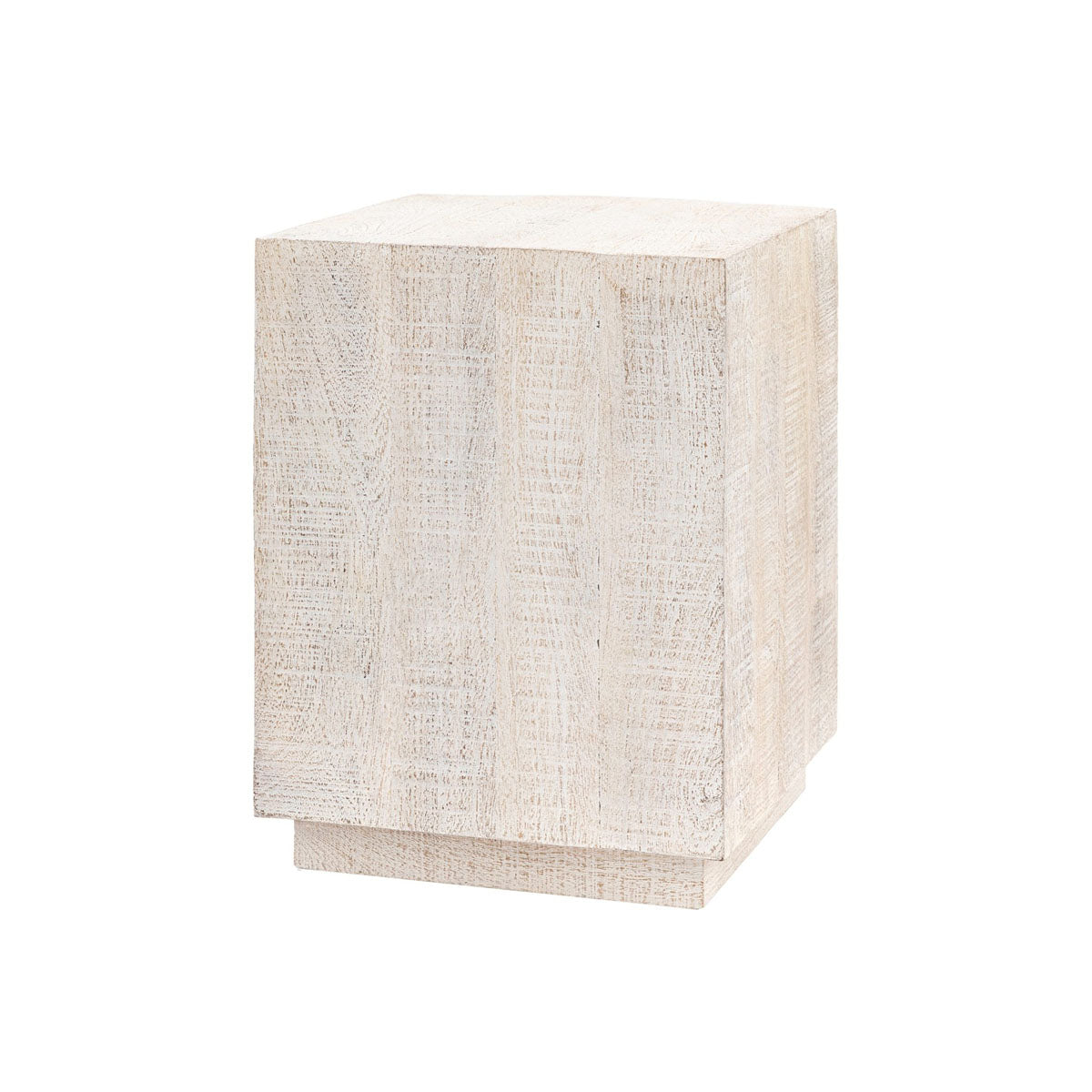 Gallery Direct Iowa Side Table Whitewash 400x400x550mm