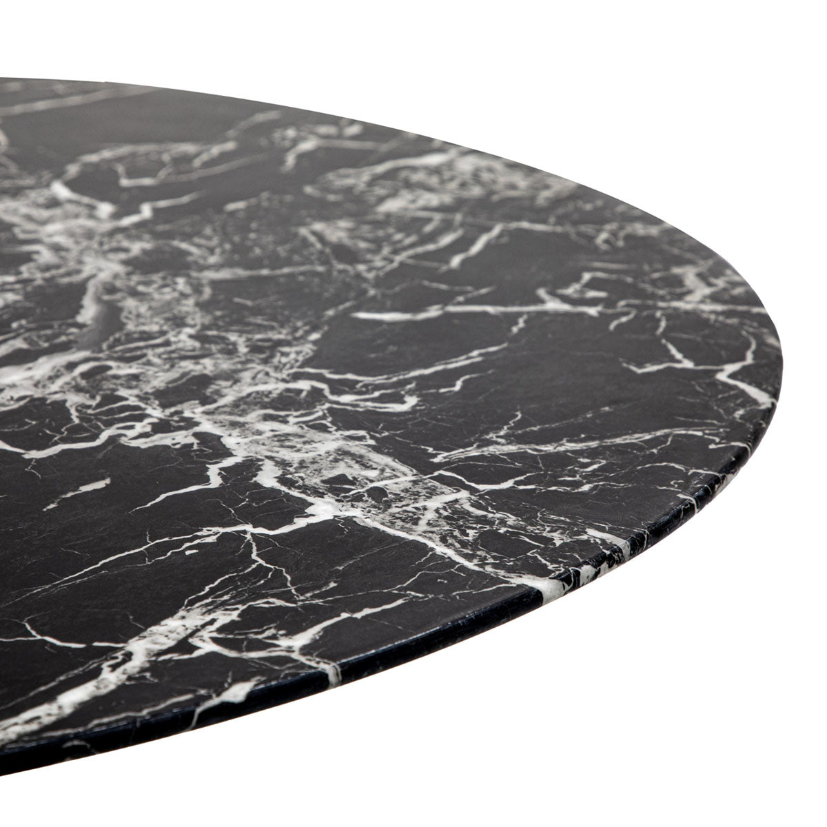 Gallery Direct Fielding Dining Table Black Effect 1100x1100x750mm