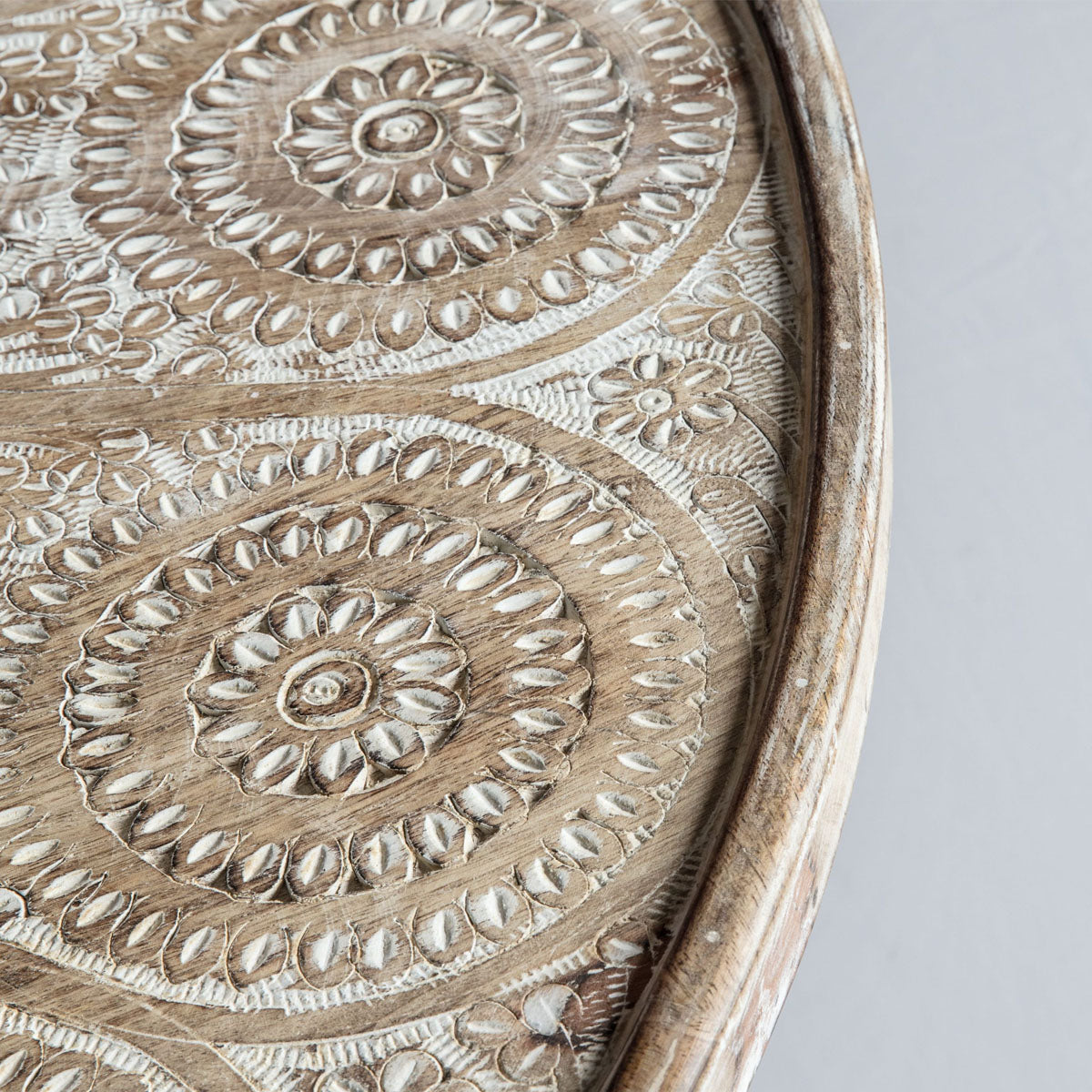 Gallery Direct Agra Coffee Table Natural White 910x910x460mm