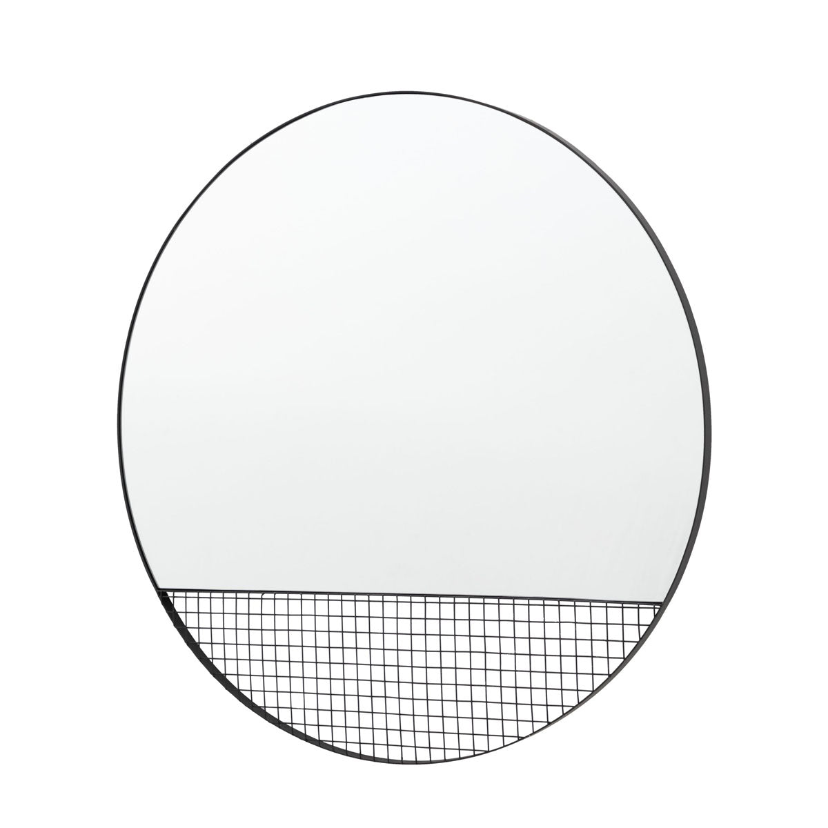 Gallery Direct Roosevelt Mirror Black 800x20x800mm