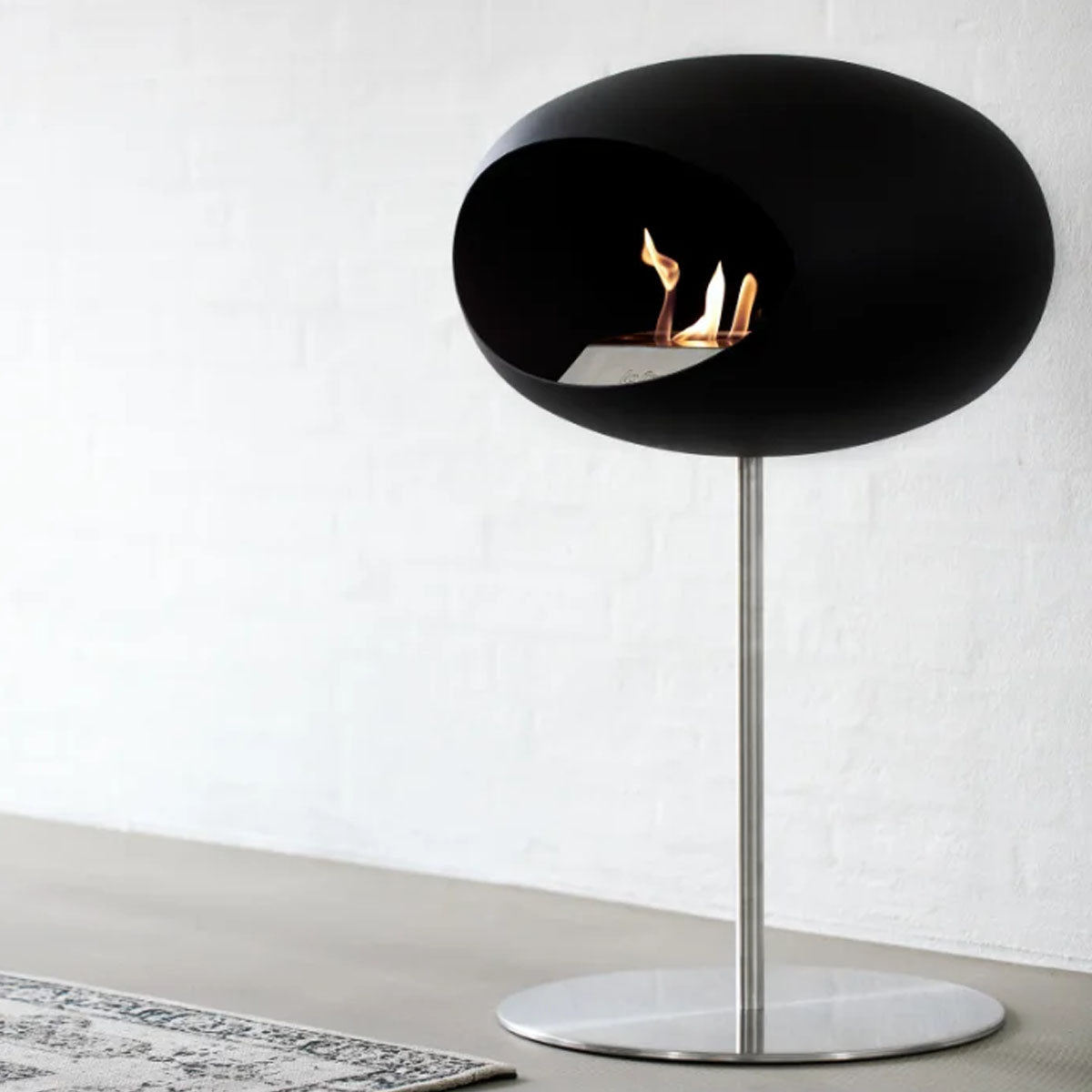 Le Feu Ground Steel Low - Black - 25mm Pole Width
