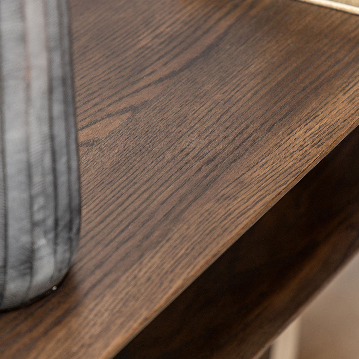 Gallery Direct Hatfield Console Table Smoked 1100x350x750mm